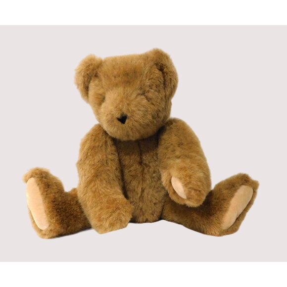 Vermont Teddy Bear 16" Fully Jointed Posable Brown 1997 Vintage Plush - Picture 2 of 10